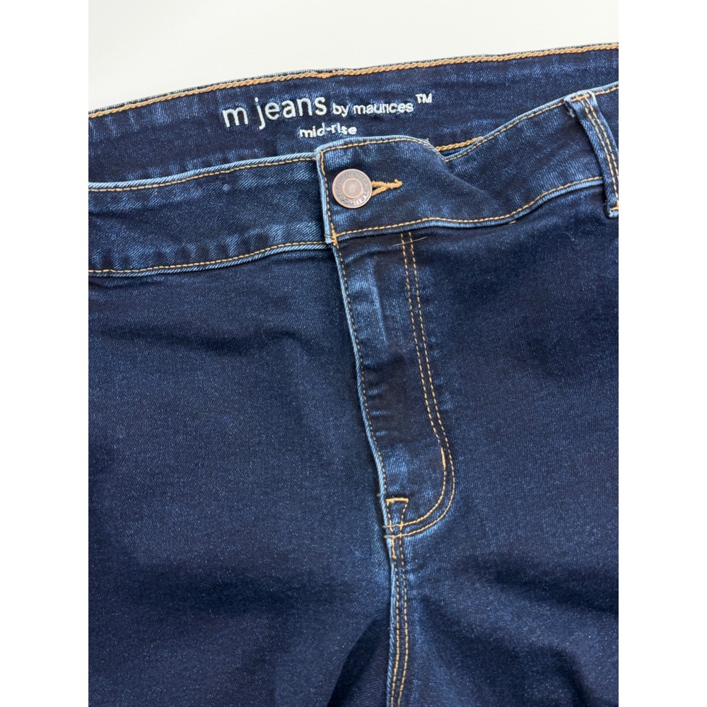 Maurices M Jeans Womens 24W Regular  Dark Wash Mid Rise Skinny Denim Blue Jeans